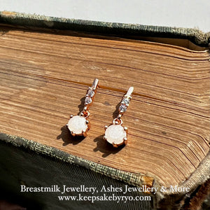 SOLITAIRE: CROWN DANGLING EAR STUDS