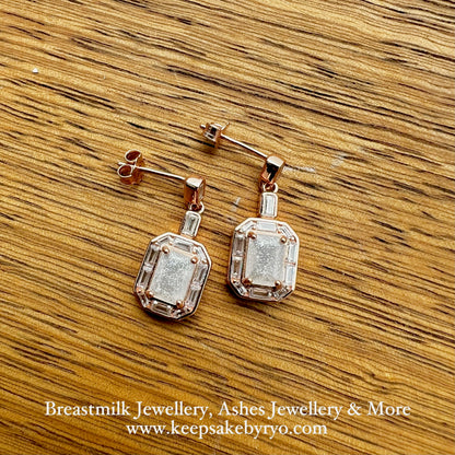 SOLITAIRE: MOSAIQ DECO EARRINGS