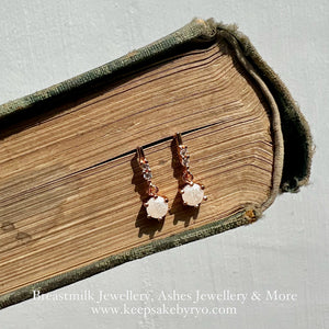 SOLITAIRE: CROWN DANGLING EAR STUDS