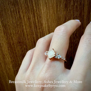 SOLITAIRE: ANYA RING WITH CUSHION INCLUSION STONE