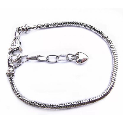 Adjustable Silver Plated Snake Bracelet (17-23cm)