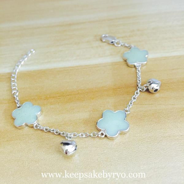 five leaf clover breastmilk anklet