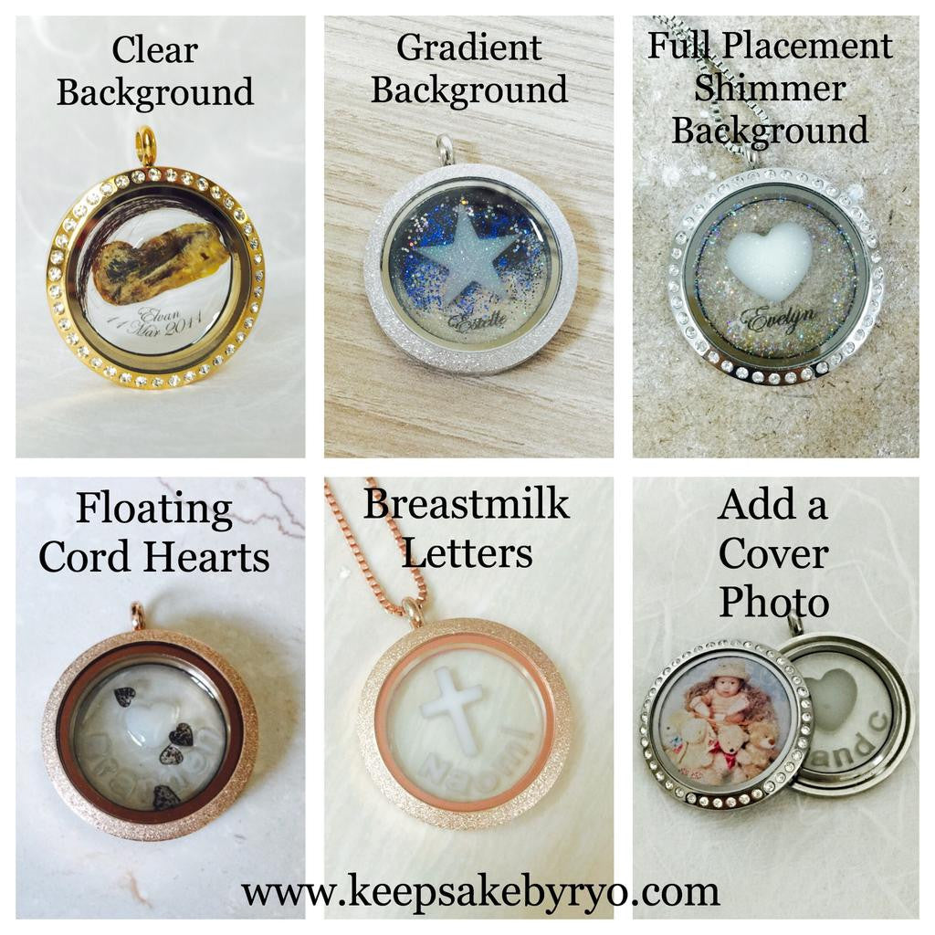 TRIPLE INCLUSION GLASS LOCKET