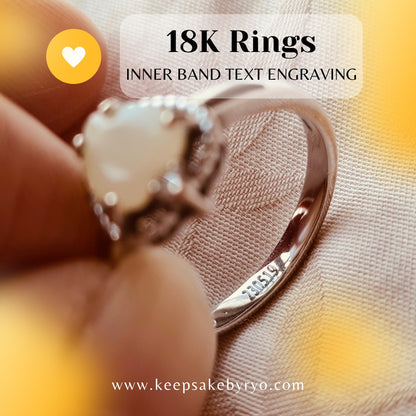 满月金 FULL MONTH GOLD & 百日金 100 DAYS GOLD: ARYA RING WITH TEARDROP INCLUSION