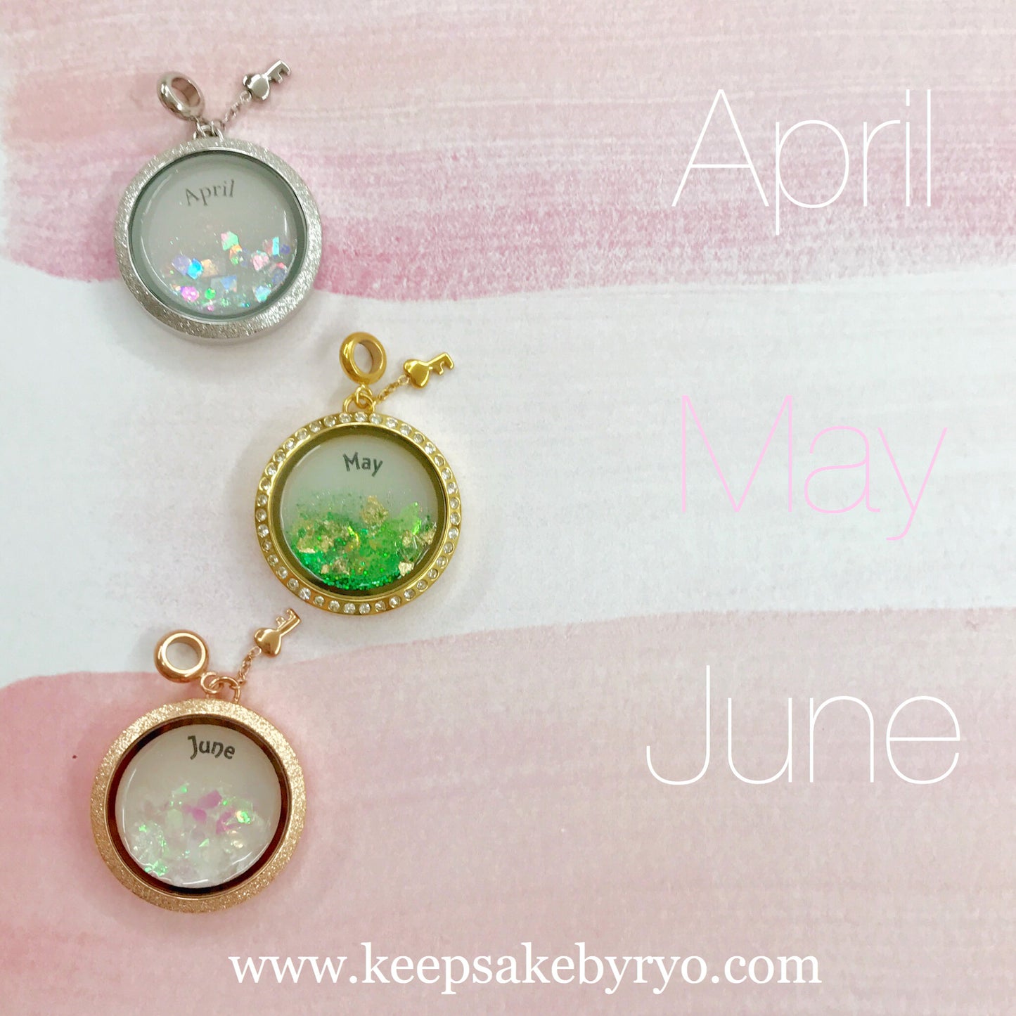 BIRTHSTONE SERIES GLASS LOCKETS