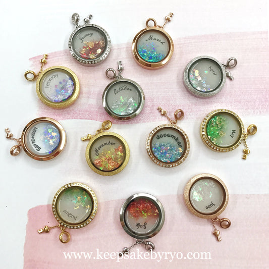 BIRTHSTONE SERIES GLASS LOCKETS