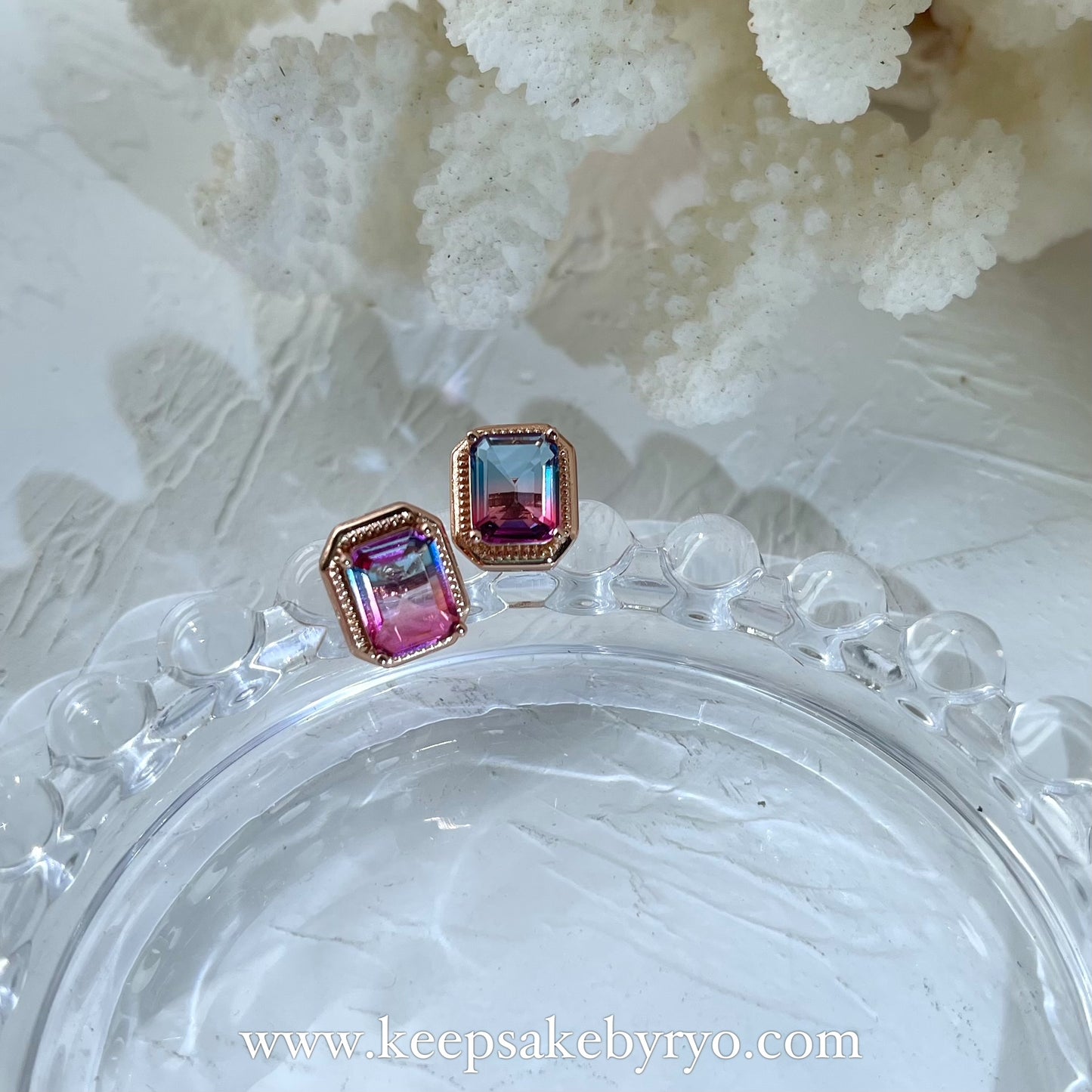 KEEPLETS COLLECTION: MERMAID TOURMALINE EAR STUDS