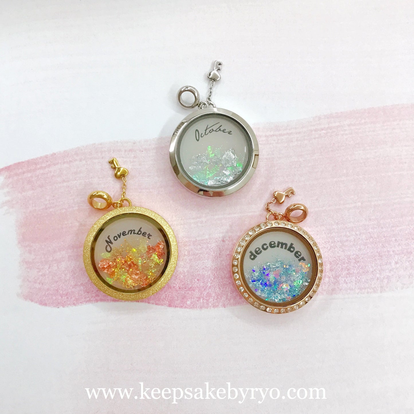 BIRTHSTONE SERIES GLASS LOCKETS