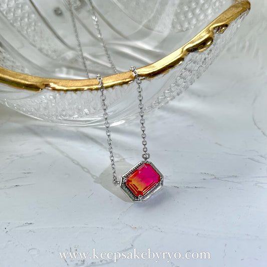 KEEPLETS COLLECTION: SUNRISE TOURMALINE NECKLACE