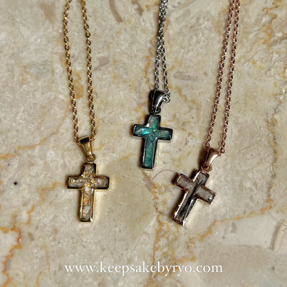 ASHES CROSS PENDANT NECKLACE