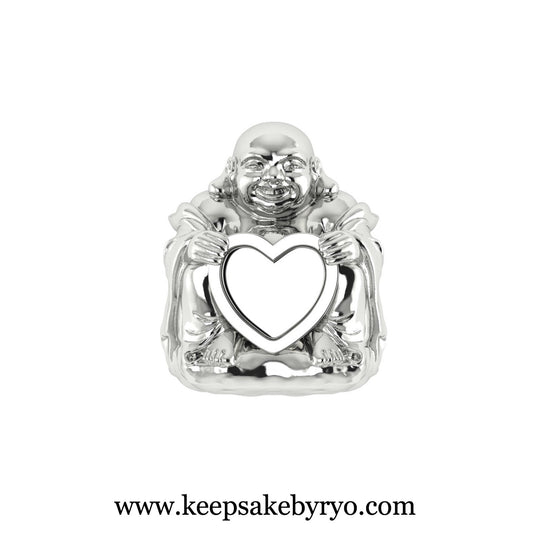 LAUGHING BUDDHA WITH BREASTMILK HEART CHARM