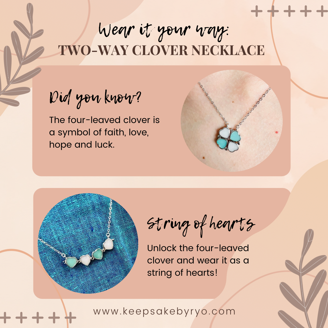 TWO-WAY CLOVER HEARTS NECKLACE