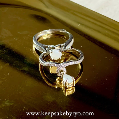 满月金 FULL MONTH GOLD & 百日金 100 DAYS GOLD: INAZ RING WITH ROUND INCLUSION STONE