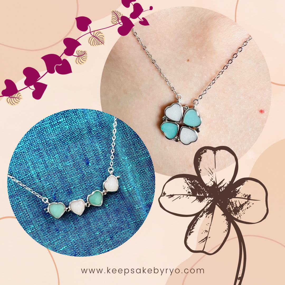 TWO-WAY CLOVER HEARTS NECKLACE