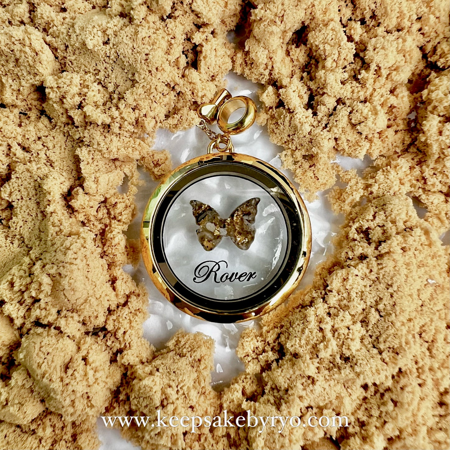 ASHES BUTTERFLY GLASS LOCKET