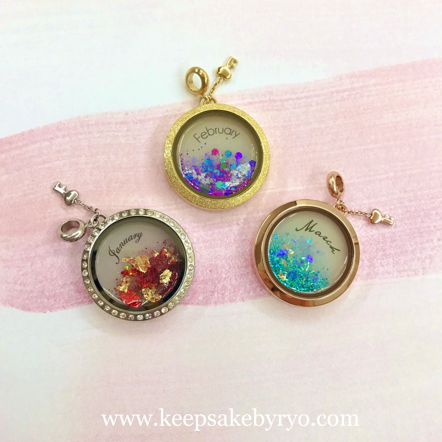 BIRTHSTONE SERIES GLASS LOCKETS