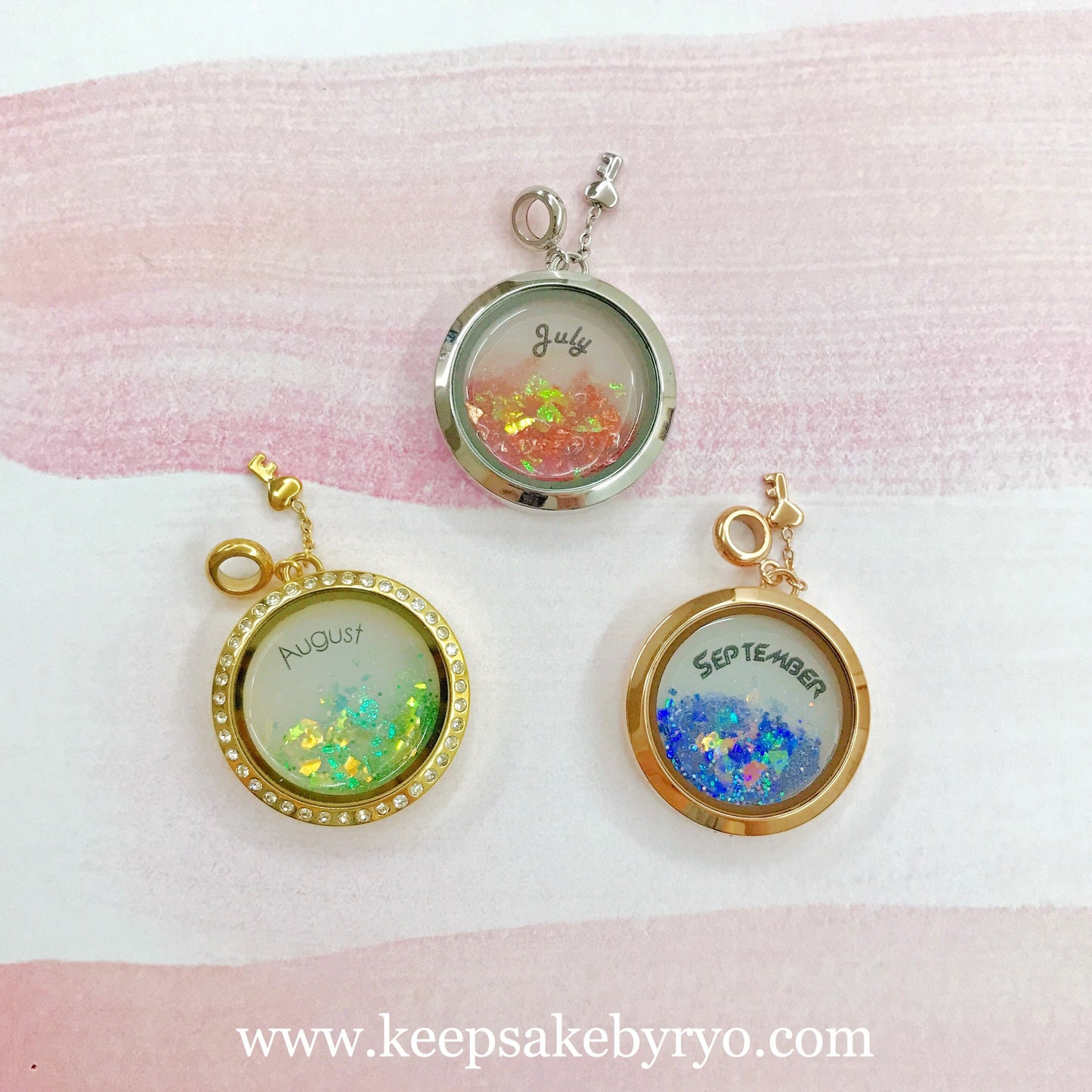 BIRTHSTONE SERIES GLASS LOCKETS