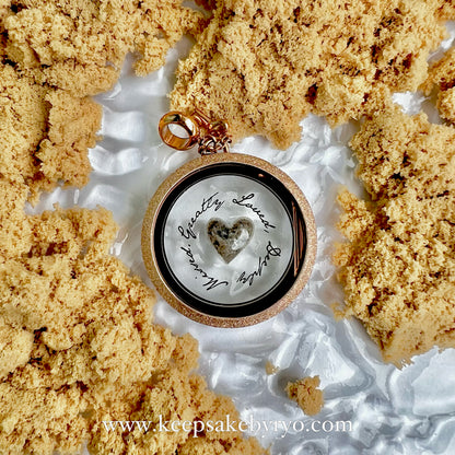 ASHES HEART WITH QUOTE GLASS LOCKET